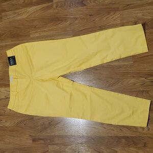 New York & Company NWT 7th Avenue Slim Ankle Pant Size 6 Yellow Ankle Zipper